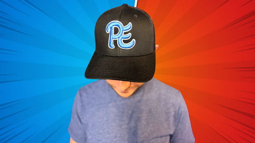 Premier Hat (Blue with White Outline)