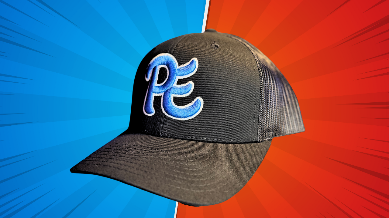 Premier Hat (Blue with White Outline)