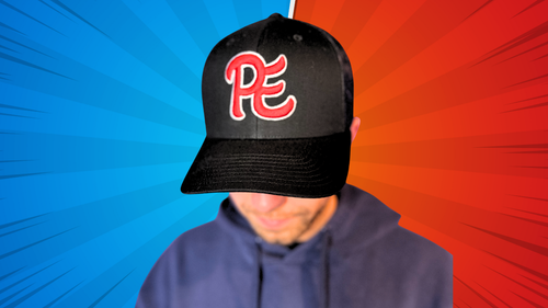 Premier Hat (Red with White Outline)