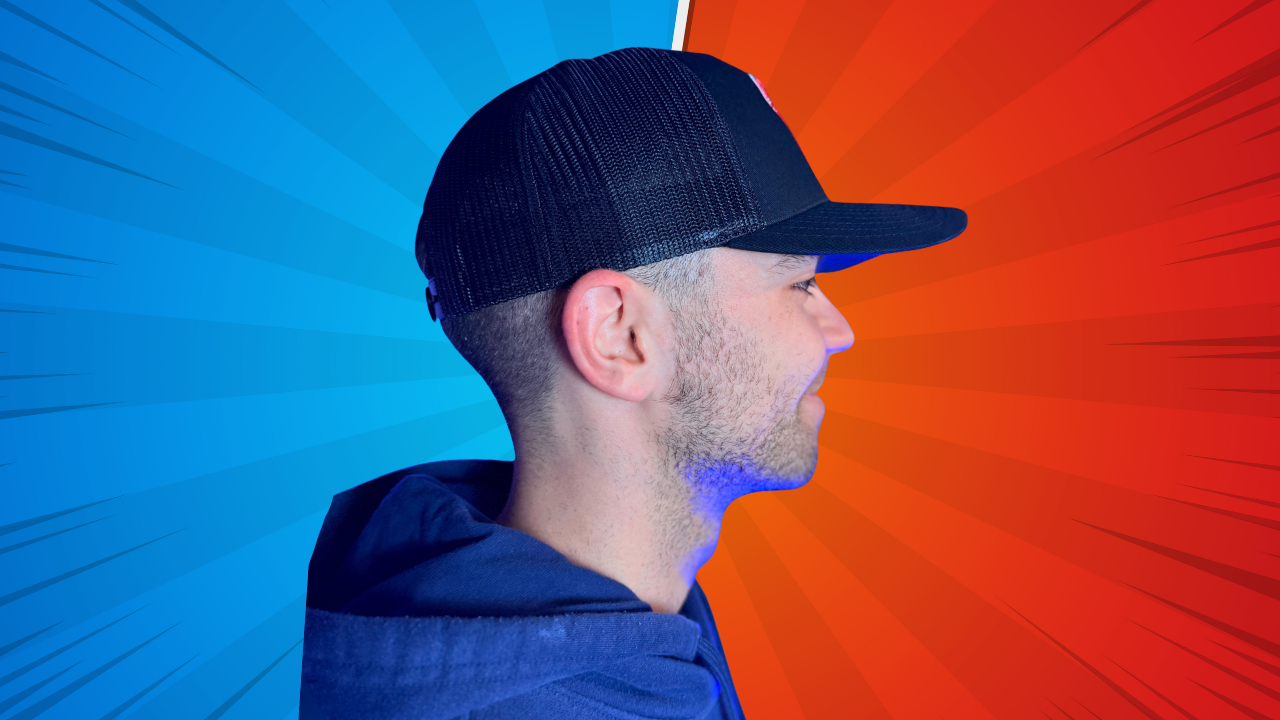 Premier Hat (Red with White Outline)